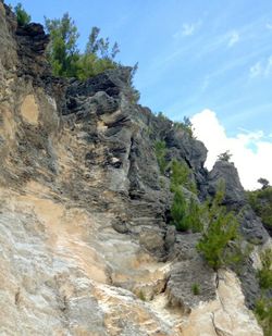 Scenic view of rocky mountains