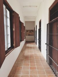 Empty corridor of building