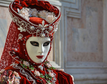 Portrait of woman dressed up for carnival