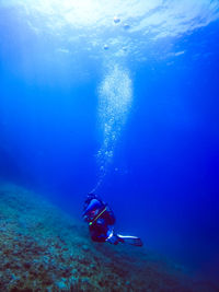 Scuba diving in sea