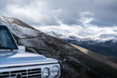 Car on road against sky