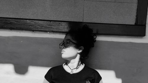 Young woman looking away