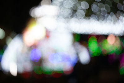 Defocused image of illuminated lights