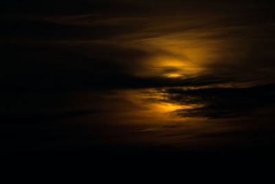 Low angle view of sky at sunset