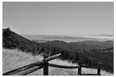 Scenic view of landscape against clear sky