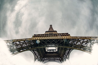 Low angle view of historical building against cloudy sky