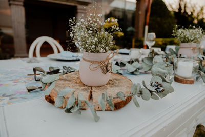 Close-up of food on table