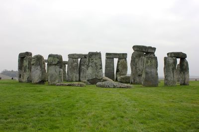 View of stonehenge on landscape