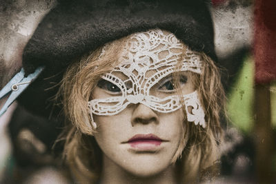 Close-up portrait of a woman