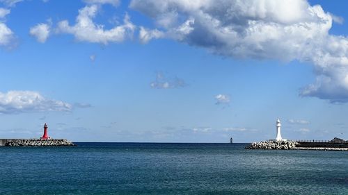 Scenic view of sea against sky