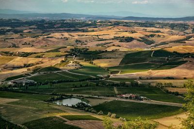 Aerial view of agricultural field