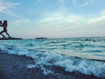 Scenic view of sea against sky