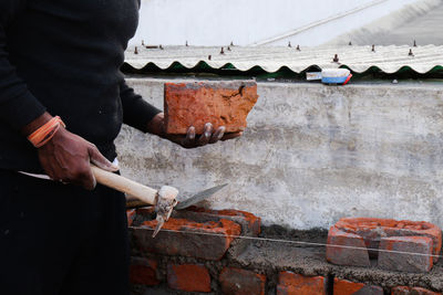 Man working at construction site