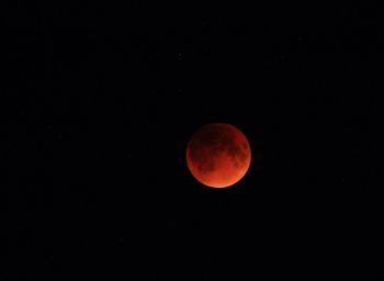 Low angle view of moon in sky