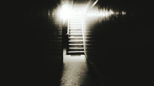 Empty road in the dark