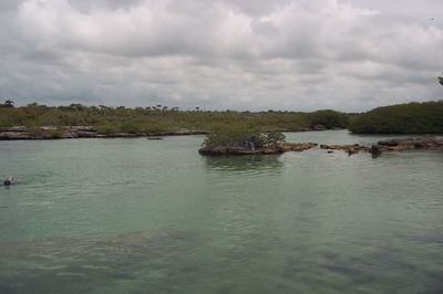 Scenic view of land against sky