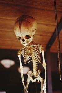 Low angle view of light bulb