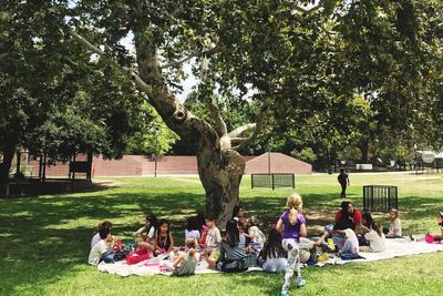 People sitting at park