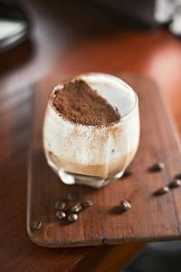 Close-up of coffee on table