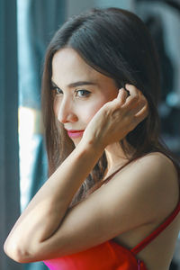 Portrait of a beautiful young woman