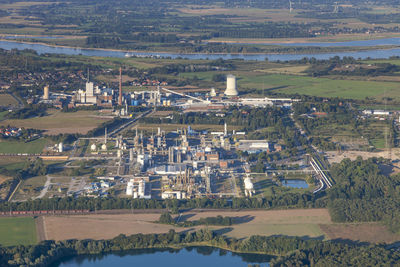 Aerial view of agricultural field