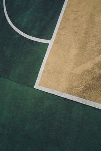 Colorful basketball court in the street in the city