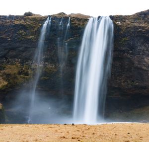 Scenic view of waterfall