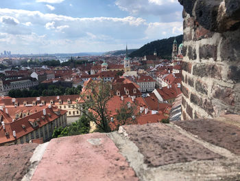 Panoramic cityscape of prague, czech republic