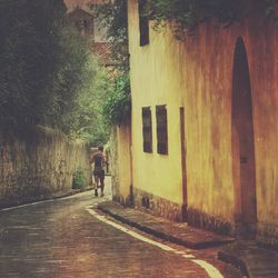 Full length of woman walking on walkway