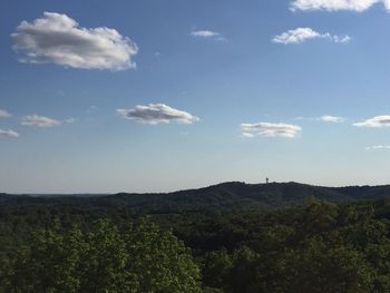 Scenic view of landscape against cloudy sky