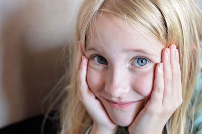 Close-up portrait of young girl