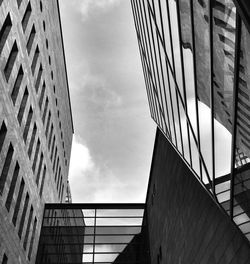 Low angle view of modern building against sky