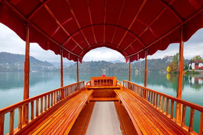 Bridge over river against sky