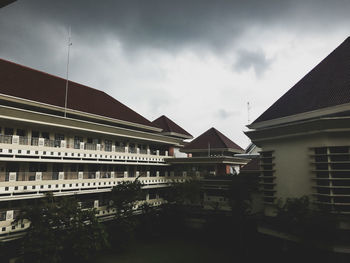 Low angle view of buildings in city