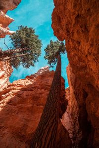 Rock formations on sunny day