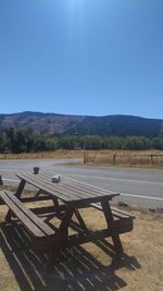 Scenic view of landscape against clear sky