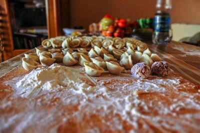 Close-up of bread on table