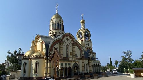 View of building against blue sky