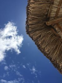 Low angle view of roof against sky in mauritius