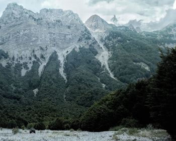 Scenic view of valbona valley 