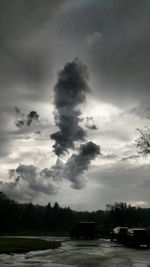 Road against cloudy sky