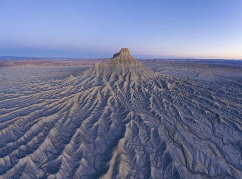 Erosion paints an abstract picture in the badlands of utah backcountry