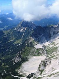 High angle view of mountains