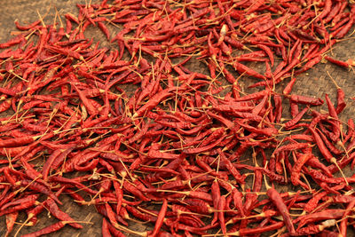 Full frame shot of red chili peppers