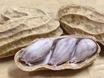 Close-up of nuts on table