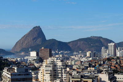 Sugar loaf and landscape from and near ruins park, santa teresa district, rio de janeiro, brazil