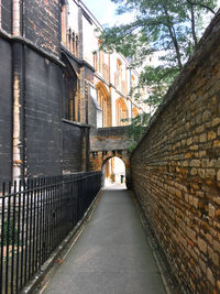 Walkway by buildings