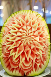 Close-up of strawberry on table