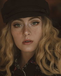 Close-up portrait of young woman