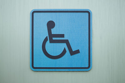 Wheelchair sign on door